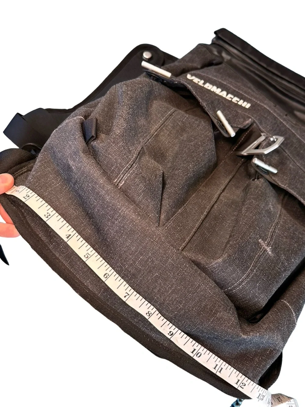 Velomacchi Speedway 28L Roll Top Motorcycle Backpack Waterproof Charcoal Gray